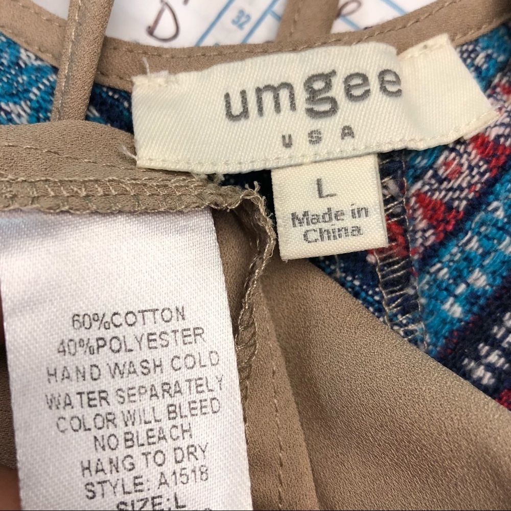 Umgee Embroidered Boho Hippie Dress Sz L - Picture 8 of 9